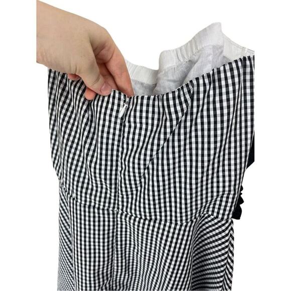 DO+BE Women's Gingham Mini Dress w/ Large Black Bow Size S  Sleeveless - Picture 4 of 7